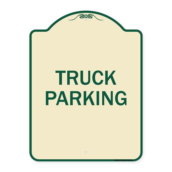 Truck Truck Parking Heavy-Gauge Aluminum Architectural Sign, 24" x 18", TG-1824-22785